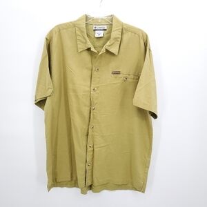 Columbia olive button down shirt xl